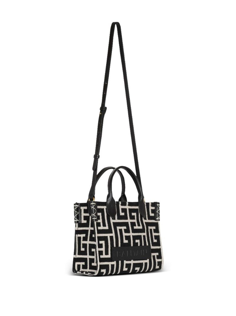 Black Small B-army Monogram Tote Bag
