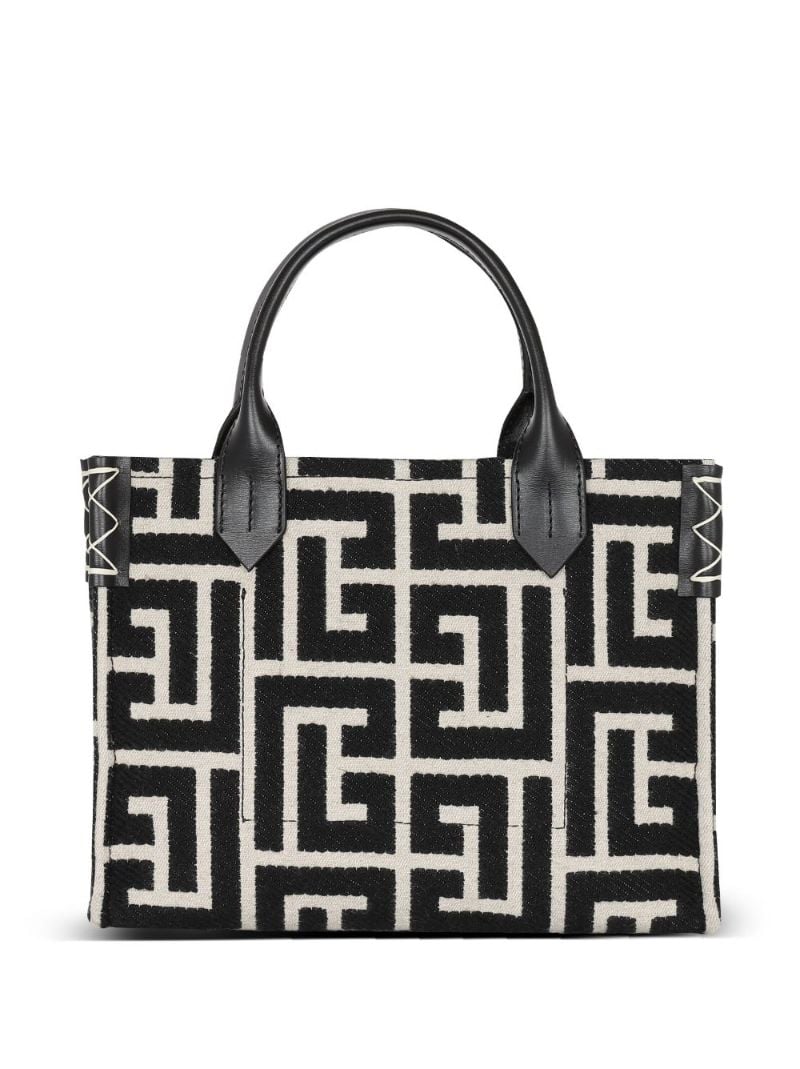 Black Small B-army Monogram Tote Bag