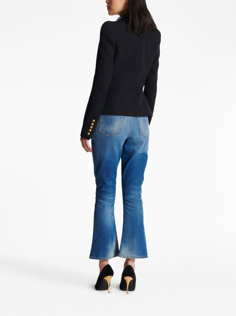 Black Wool Double-breasted Blazer