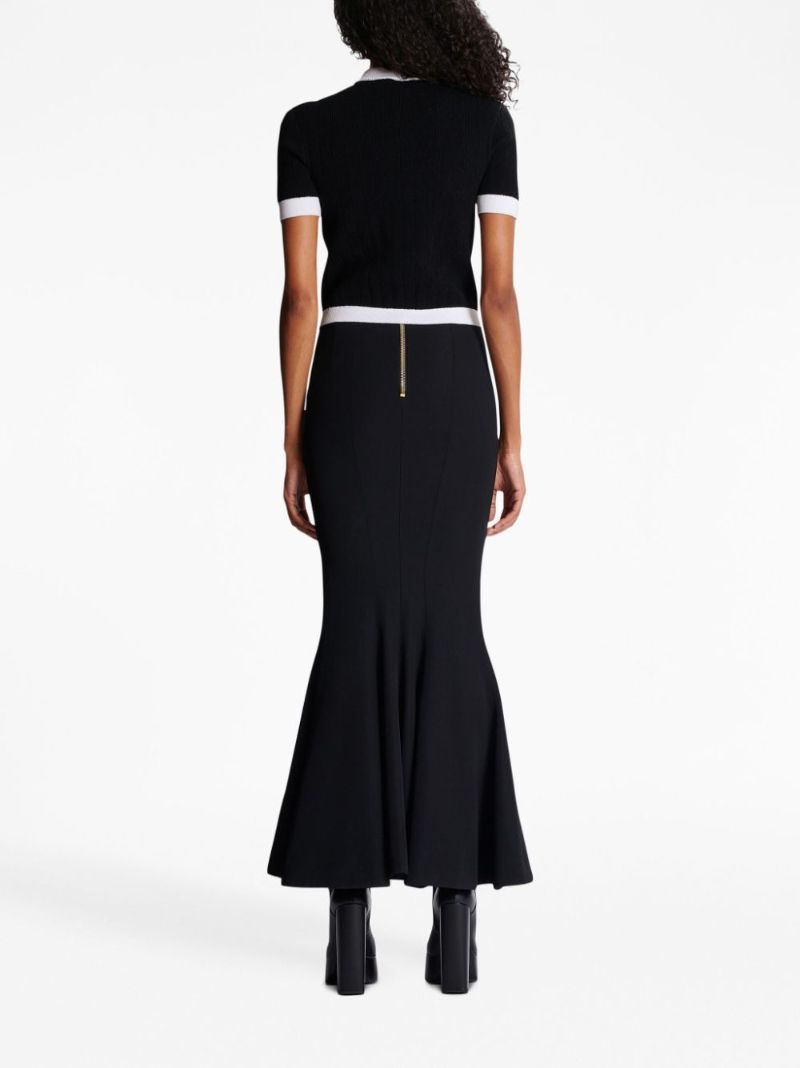 Black Contrast Trim Short Sleeve Cardigan