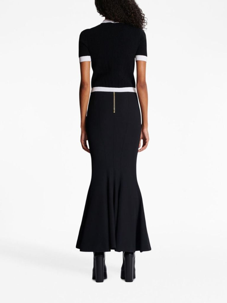 Black Contrast Trim Short Sleeve Cardigan