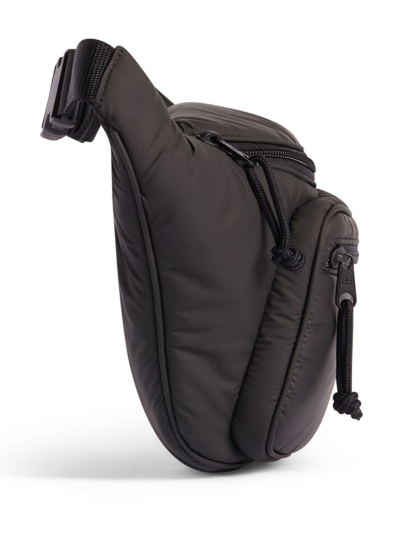 Black Explorer Padded Belt Bag