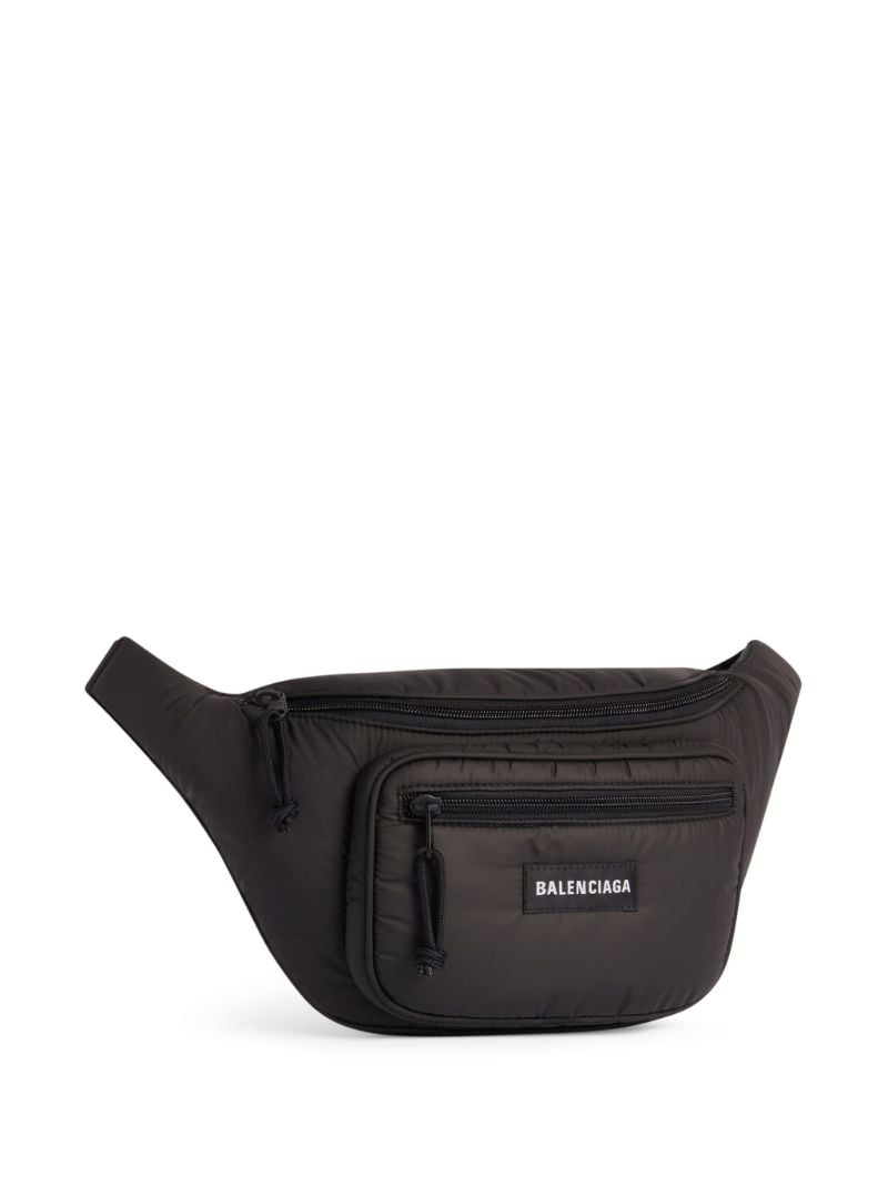 Black Explorer Padded Belt Bag