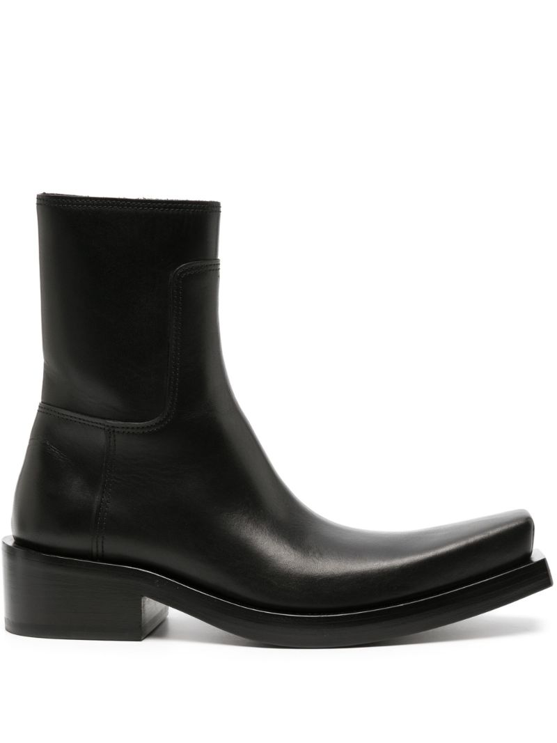 Black Santiago Leather Boots