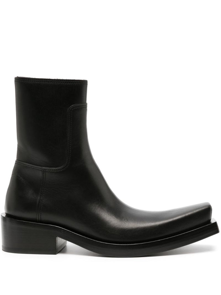 Black Santiago Leather Boots