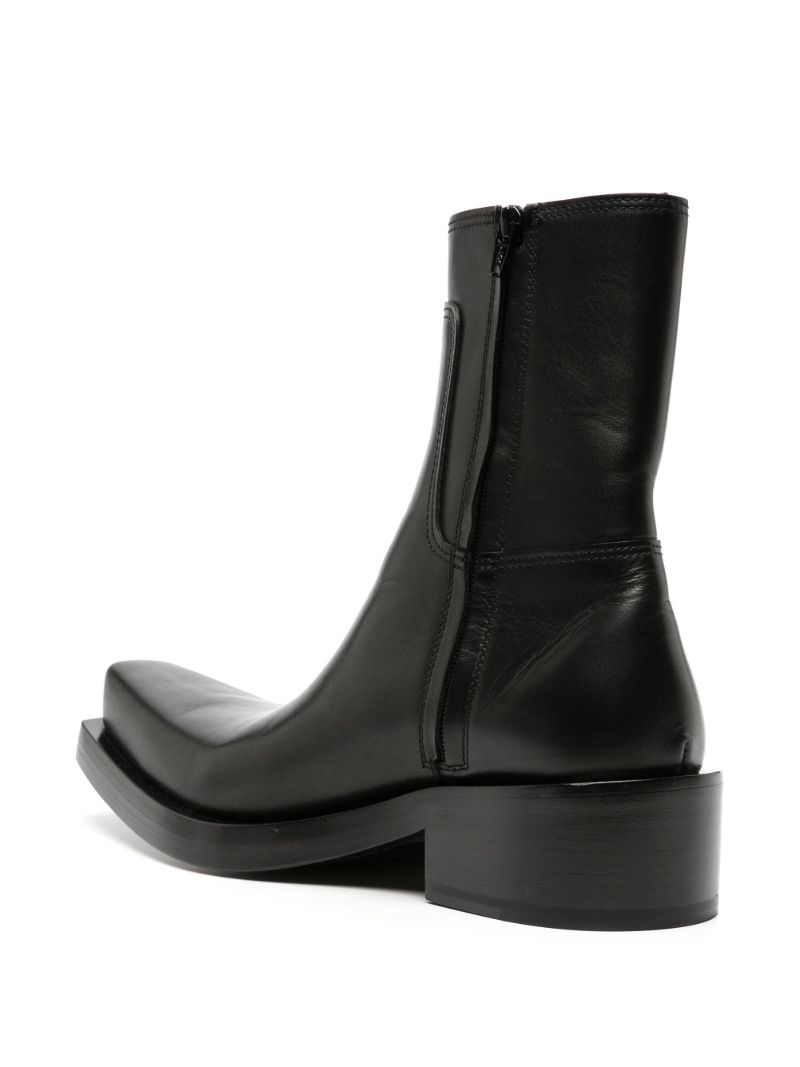 Black Santiago Leather Boots
