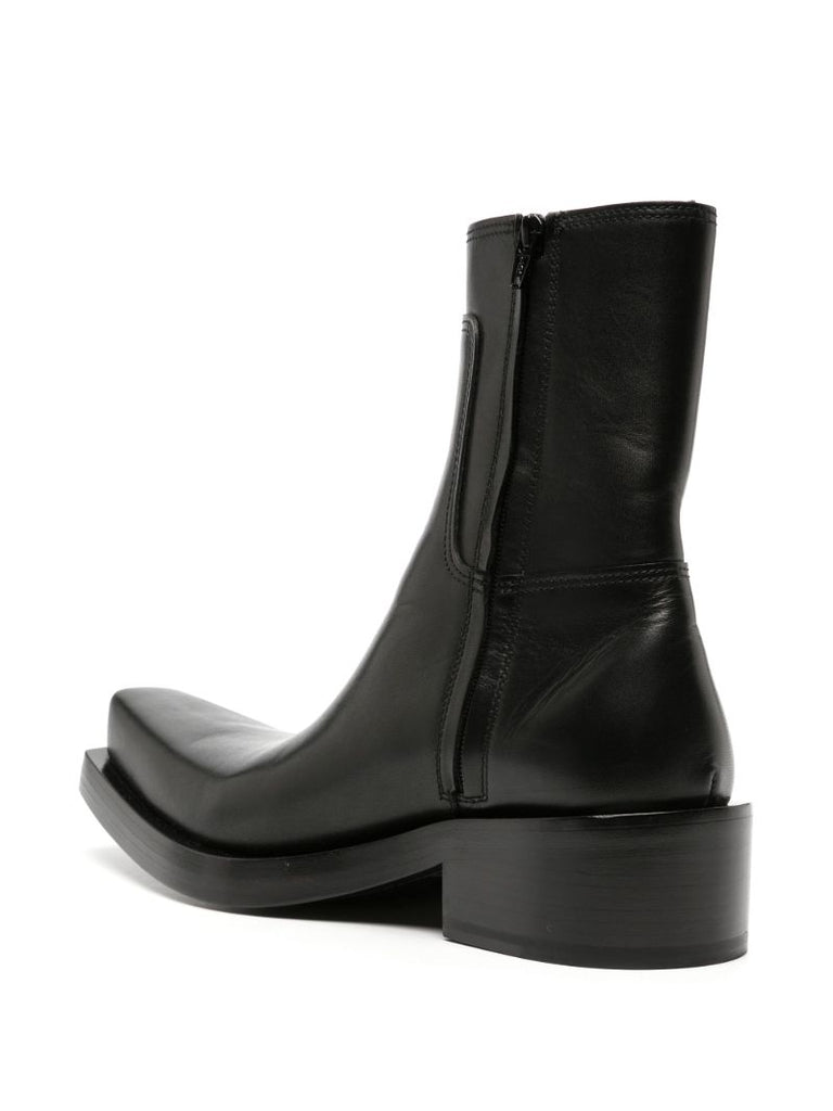 Black Santiago Leather Boots