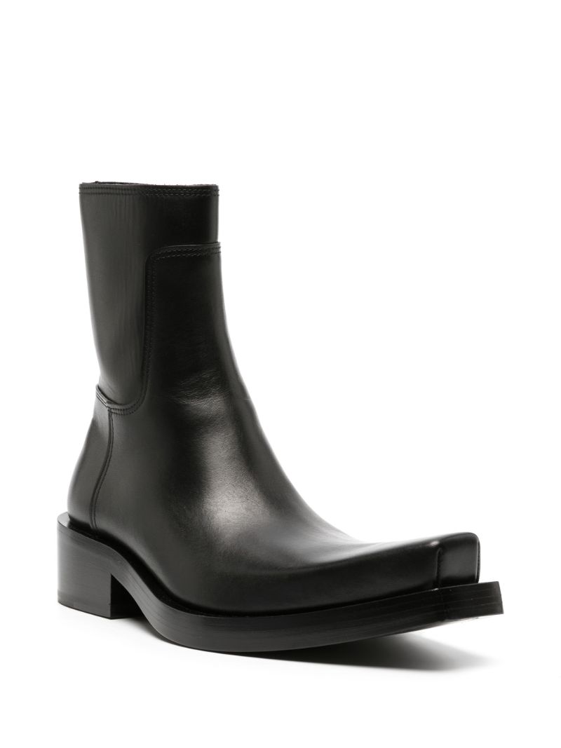 Black Santiago Leather Boots