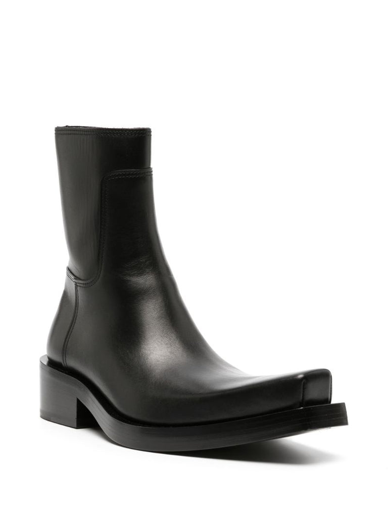 Black Santiago Leather Boots