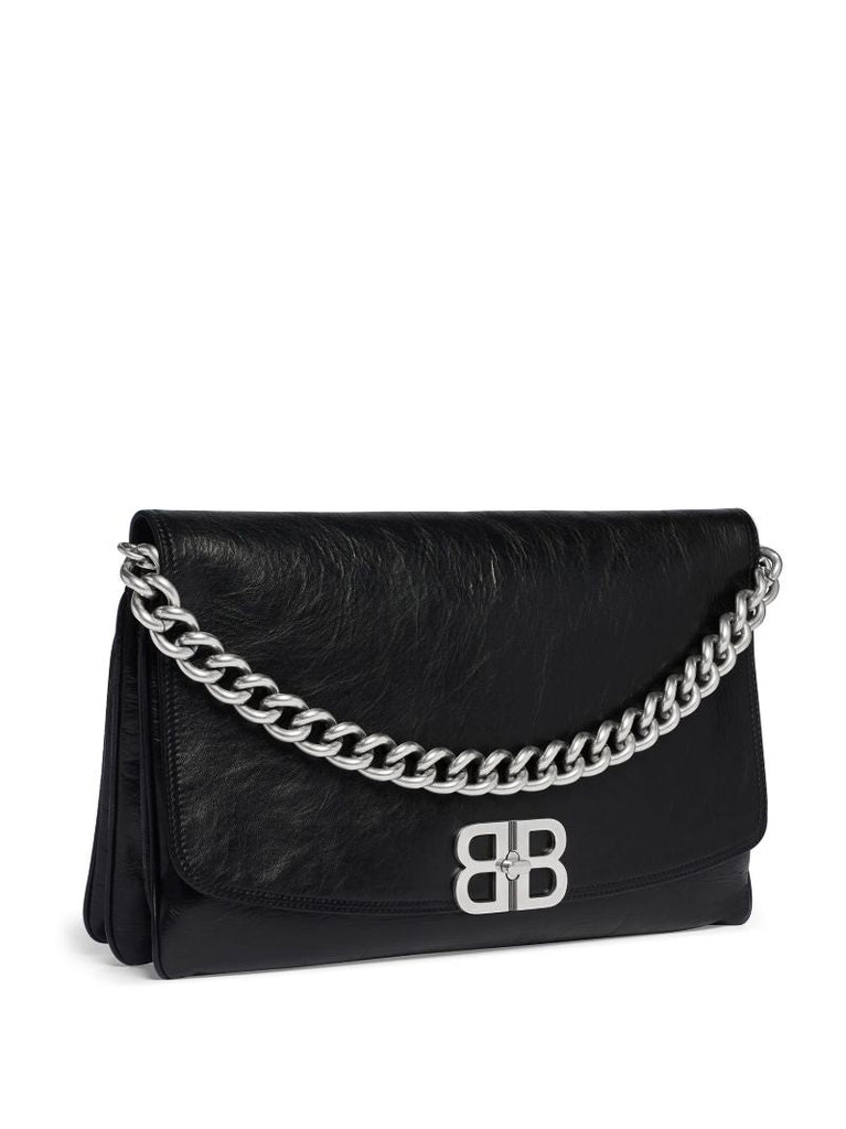 Black Bb Soft Large Shoulder Bag