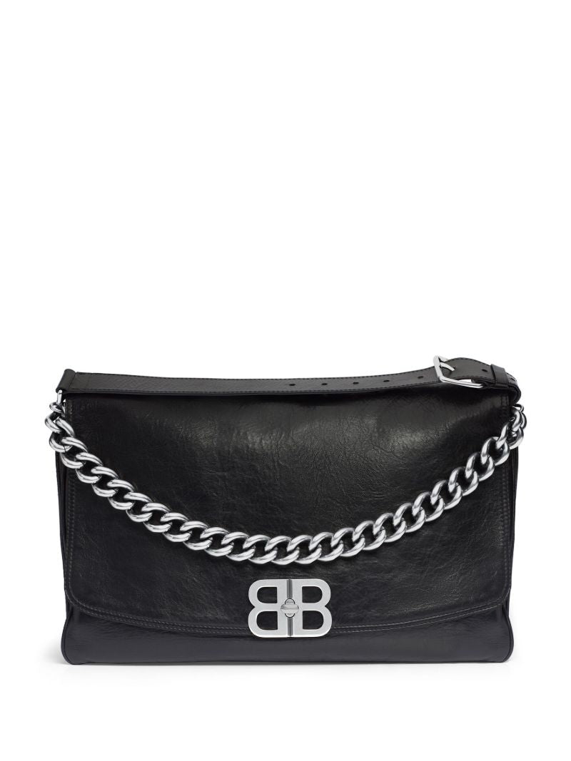 Black Bb Soft Large Shoulder Bag