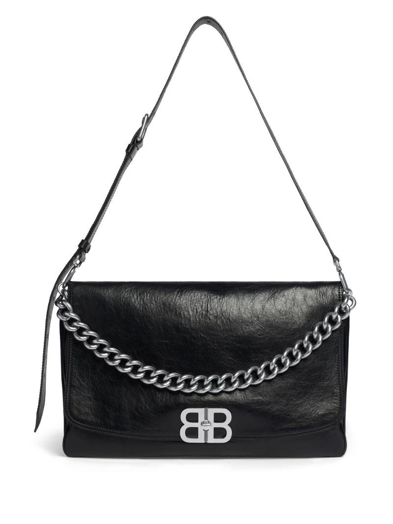Black Bb Soft Large Shoulder Bag