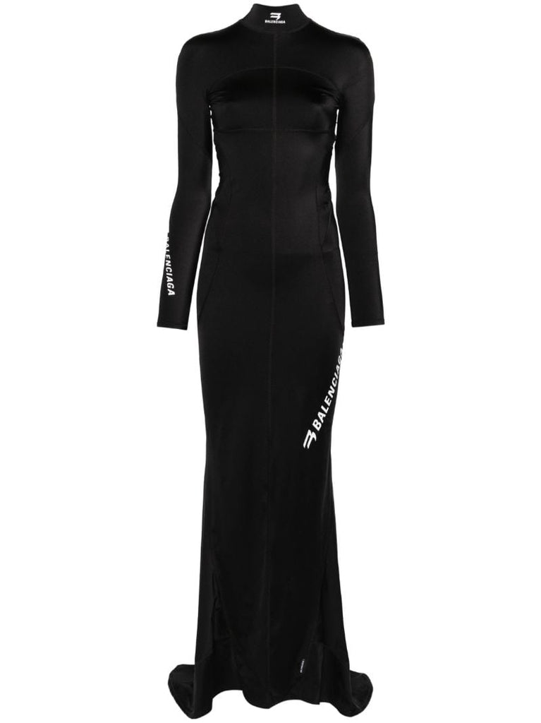 Black Sporty B Maxi Dress