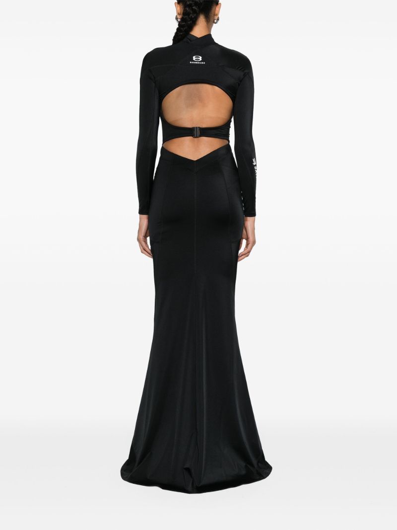 Black Sporty B Maxi Dress