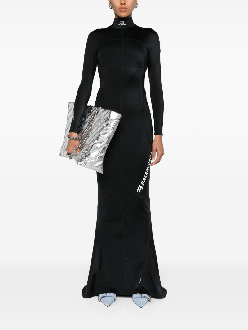 Black Sporty B Maxi Dress
