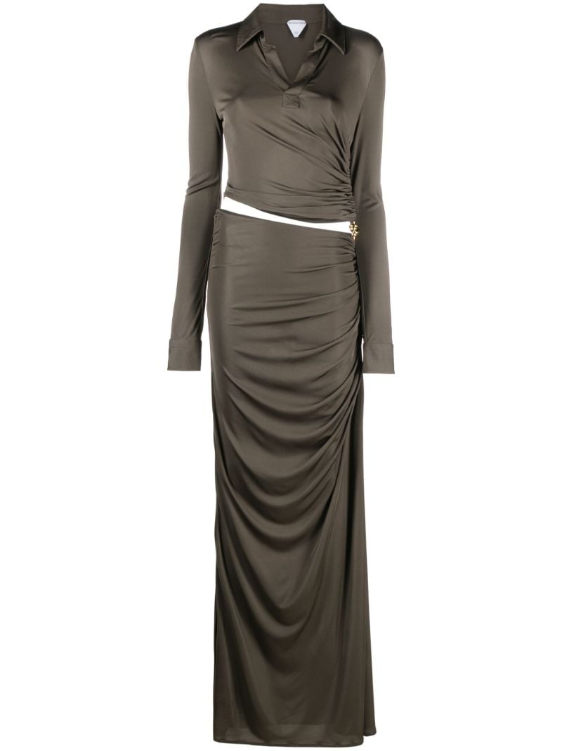 Green Knot Cut-out Maxi Dress