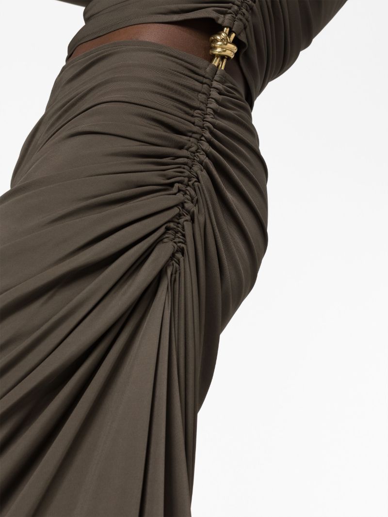 Green Knot Cut-out Maxi Dress