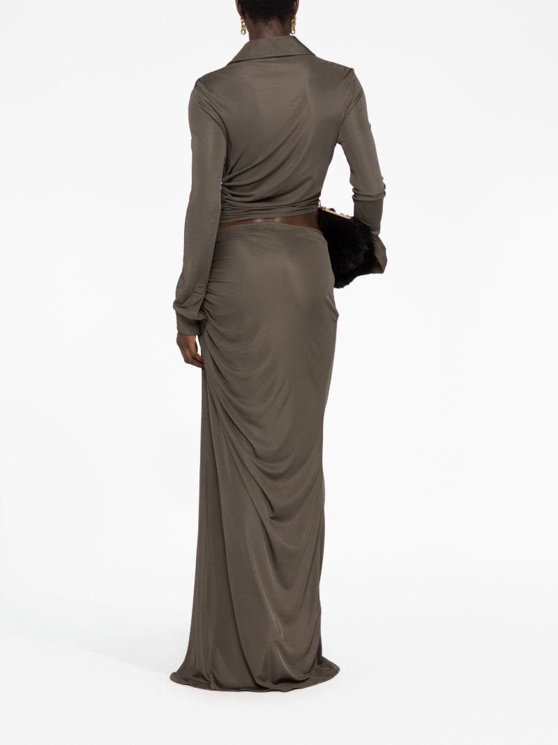 Green Knot Cut-out Maxi Dress