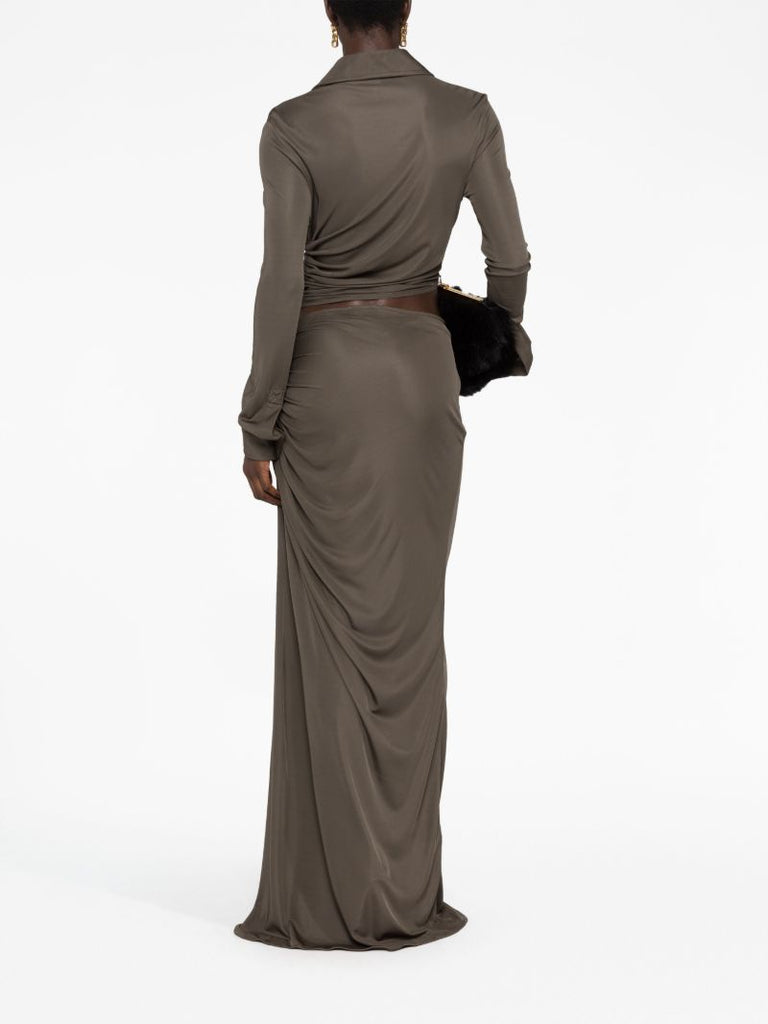 Green Knot Cut-out Maxi Dress