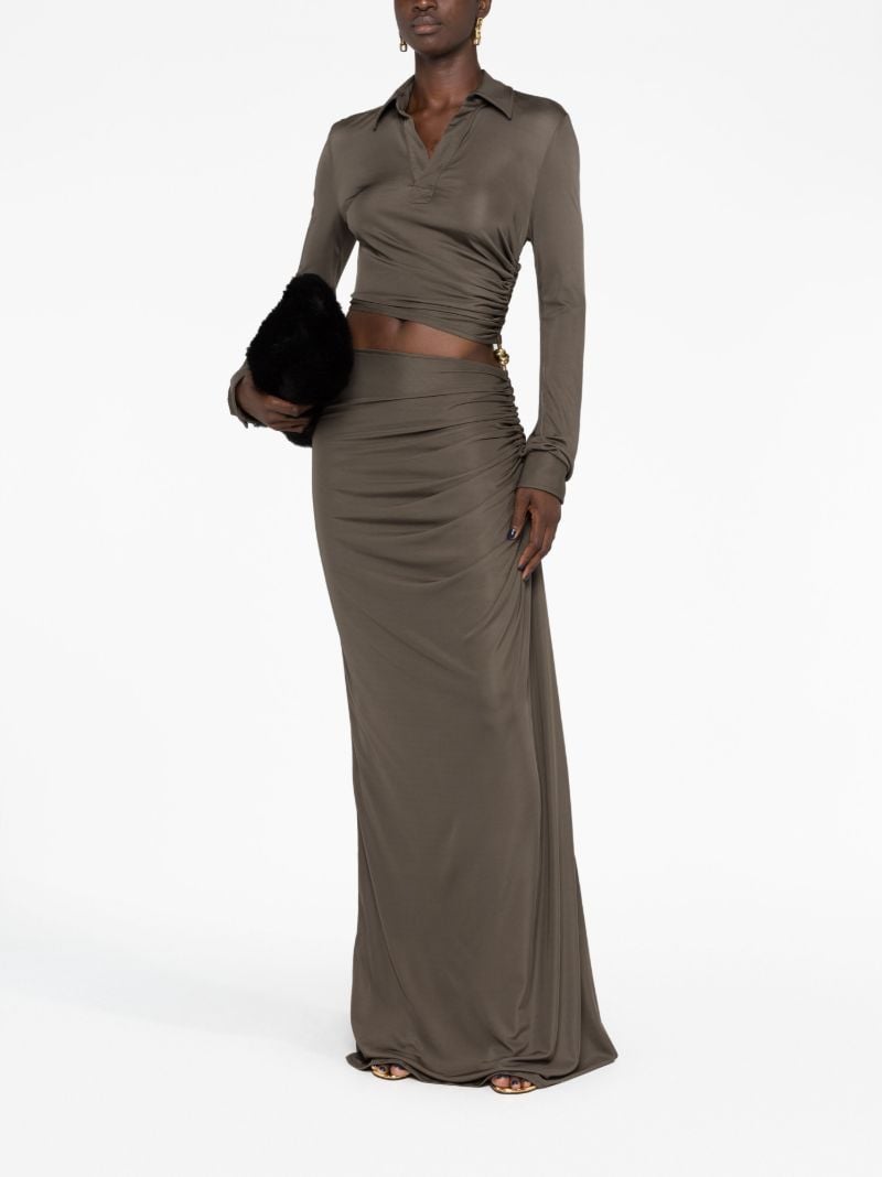 Green Knot Cut-out Maxi Dress