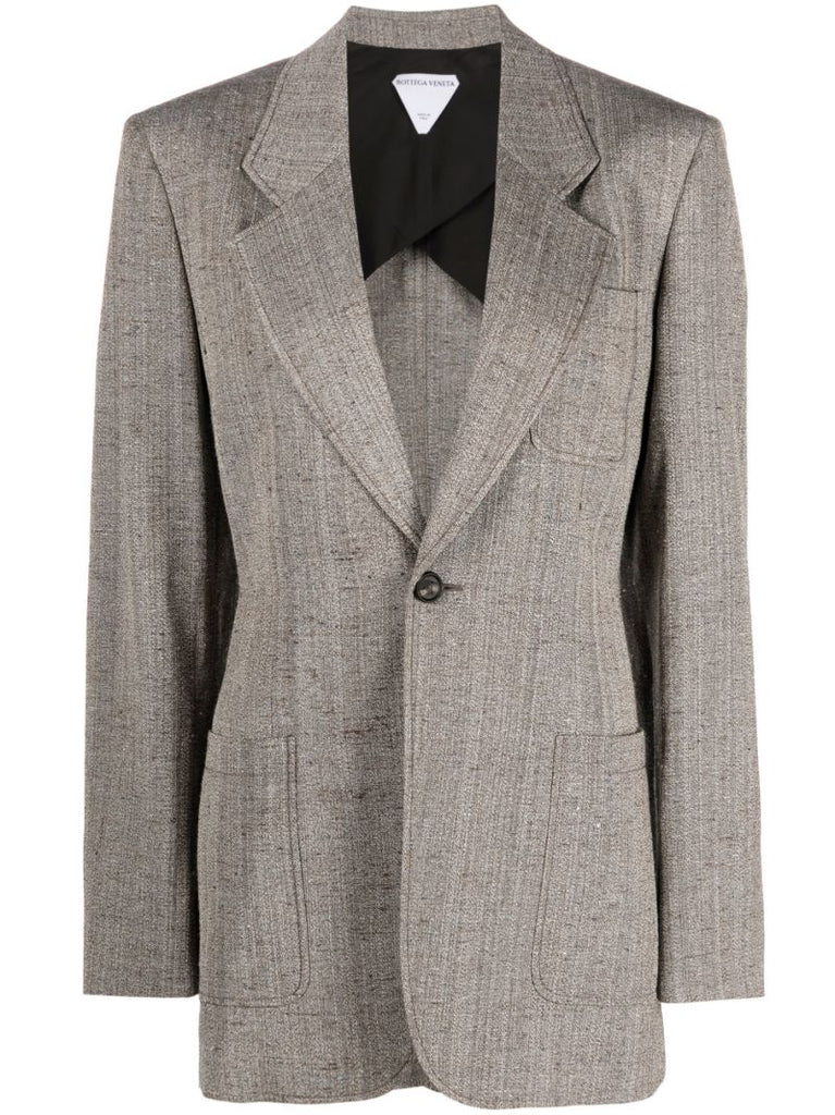 Brown Single Breasted Blazer