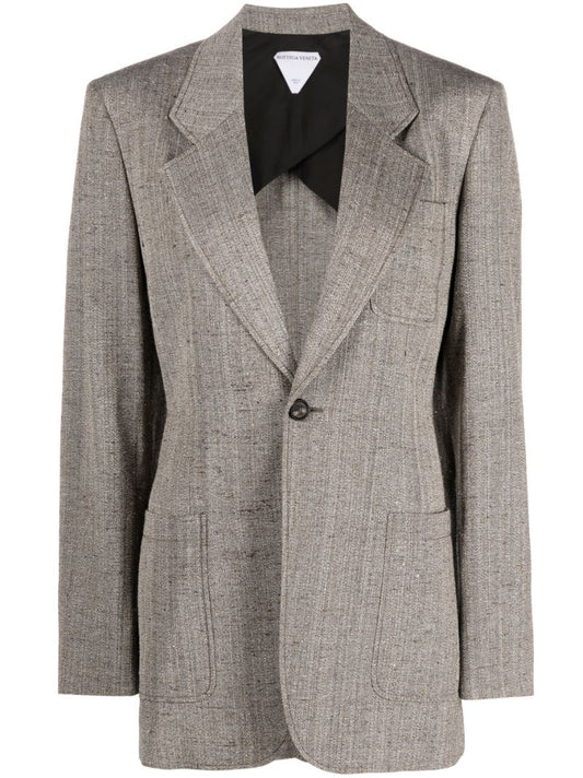 Brown Single Breasted Blazer