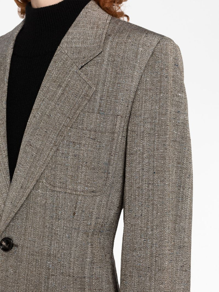 Brown Single Breasted Blazer
