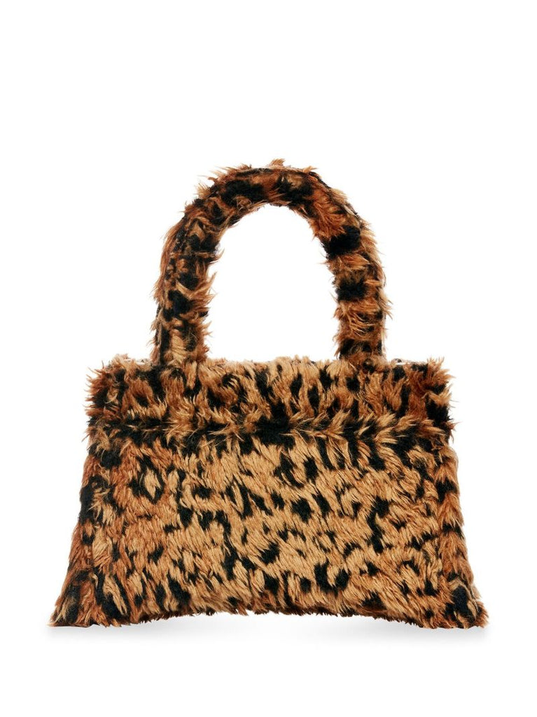 Brown Hourglass Small Faux-fur Mini Bag