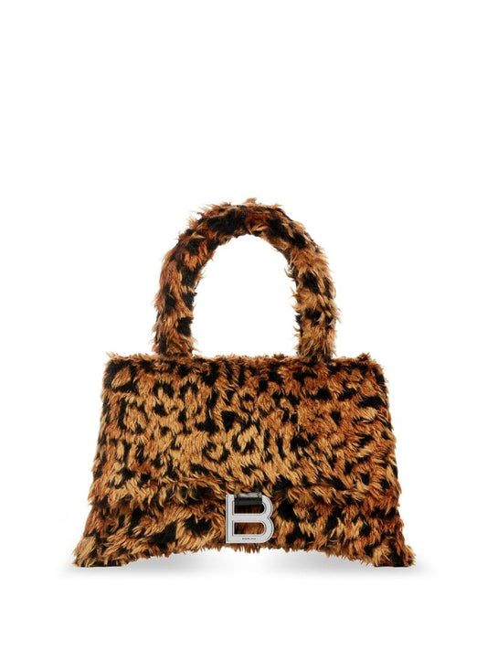Brown Hourglass Small Faux-fur Mini Bag