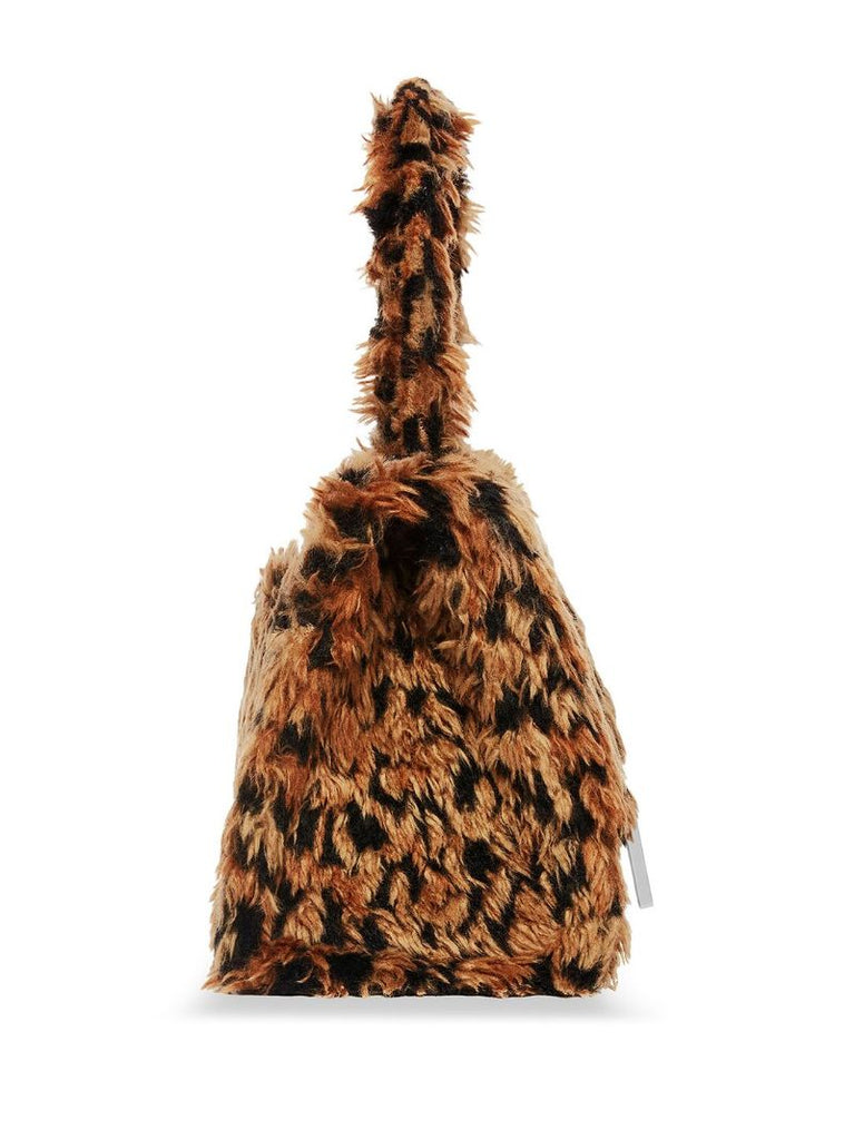 Brown Hourglass Small Faux-fur Mini Bag