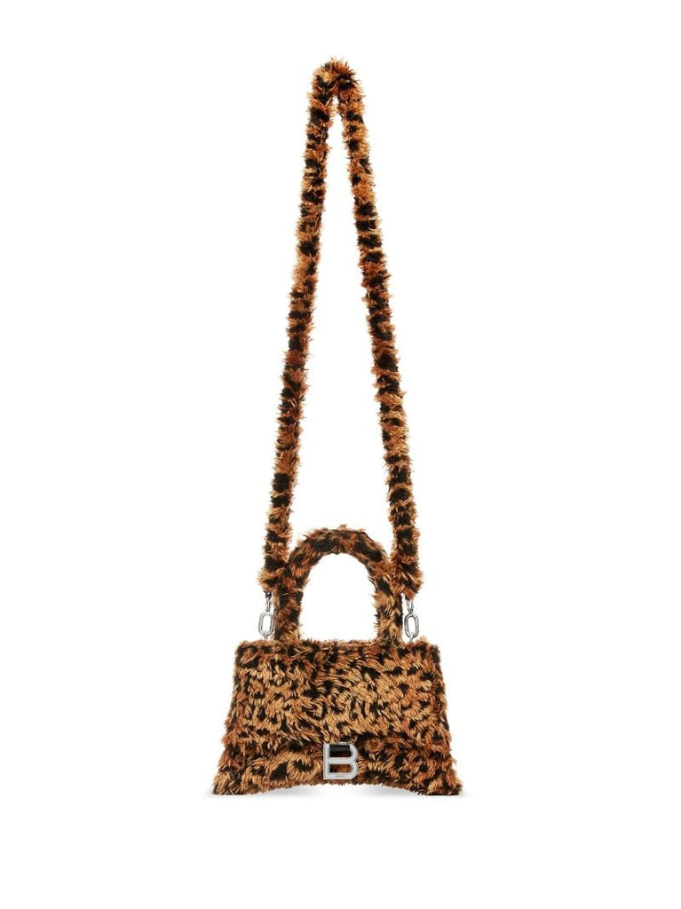 Brown Hourglass Small Faux-fur Mini Bag