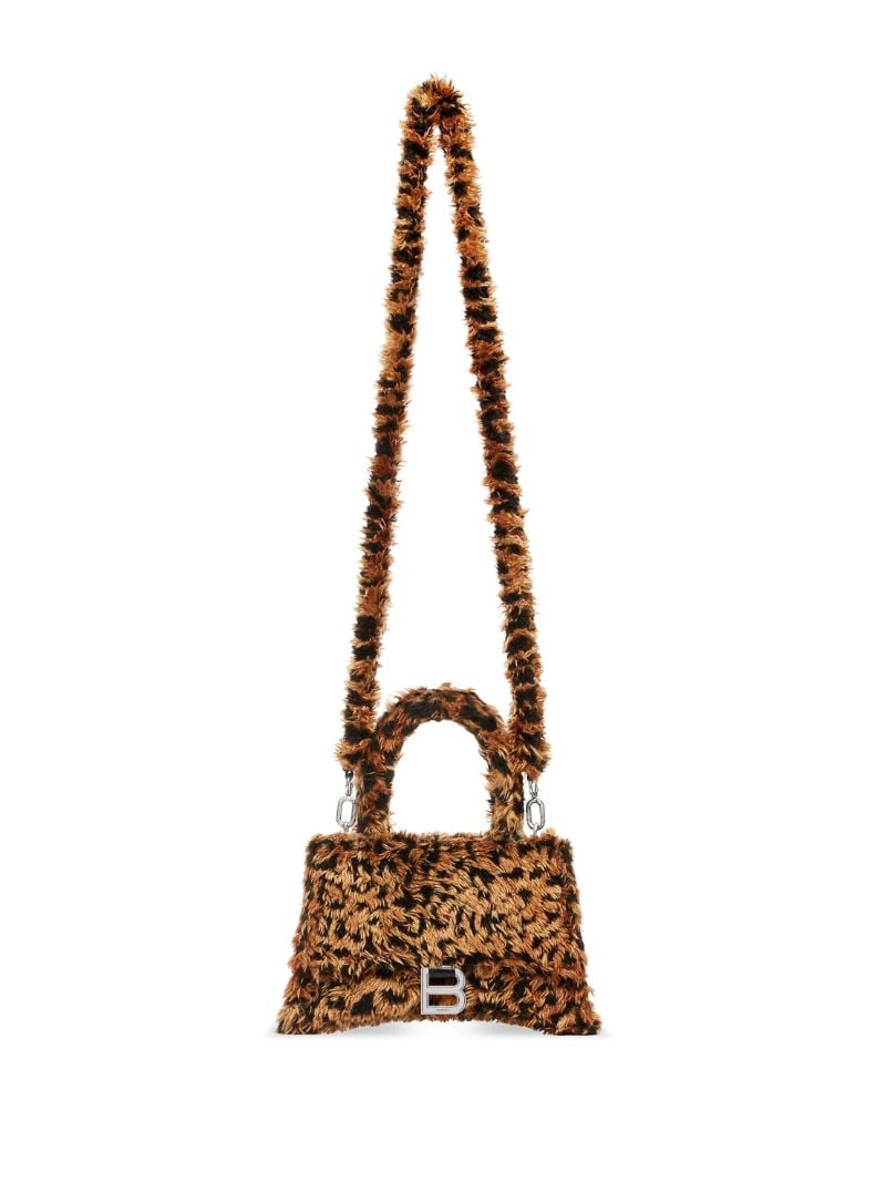 Brown Hourglass Small Faux-fur Mini Bag
