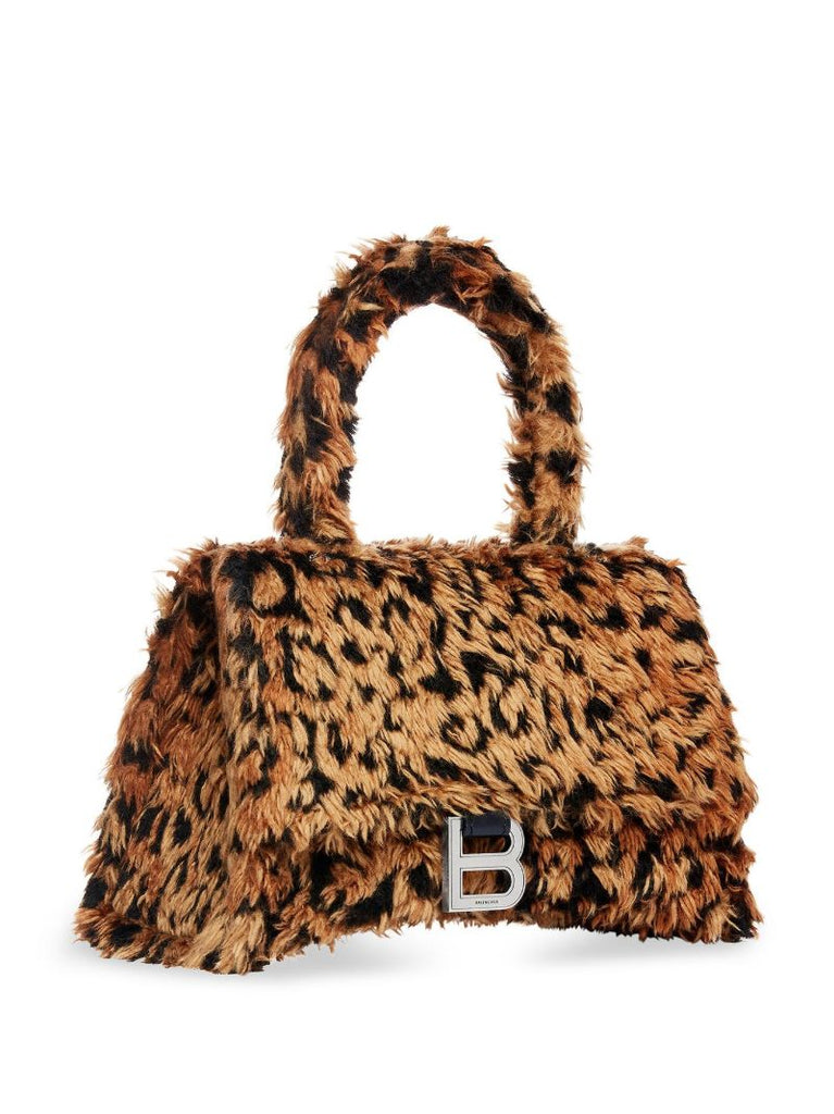 Brown Hourglass Small Faux-fur Mini Bag