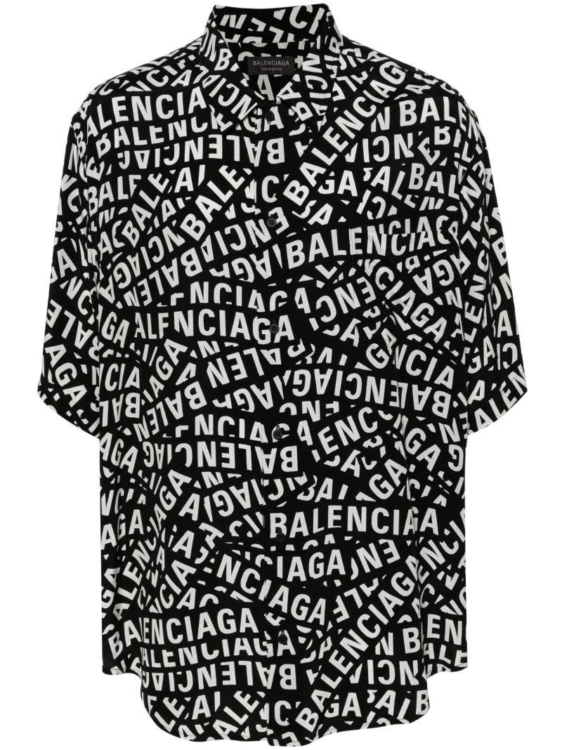 Black Logo Tape Shirt