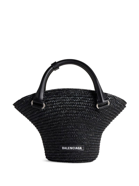Black Ibiza Small Basket Bag