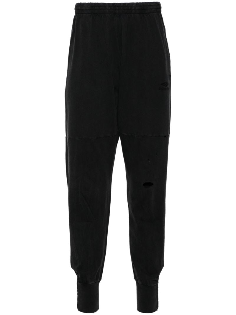 Black Cotton Track Pants