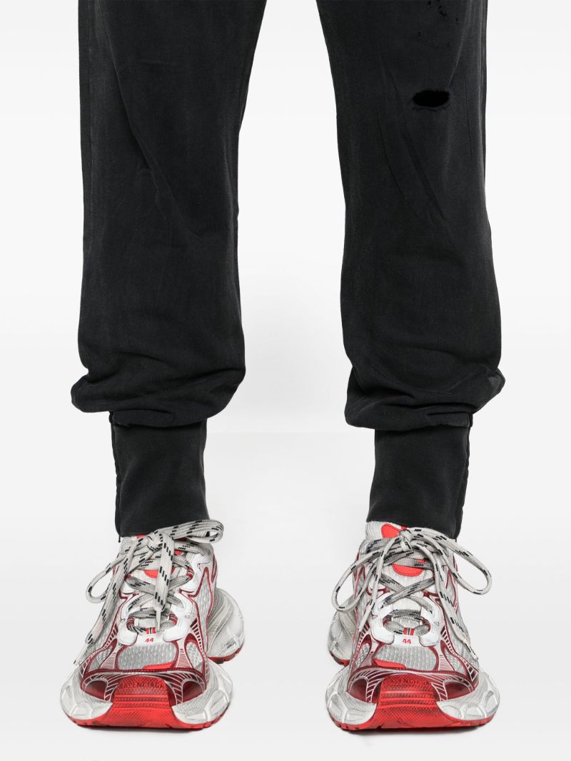 Black Cotton Track Pants