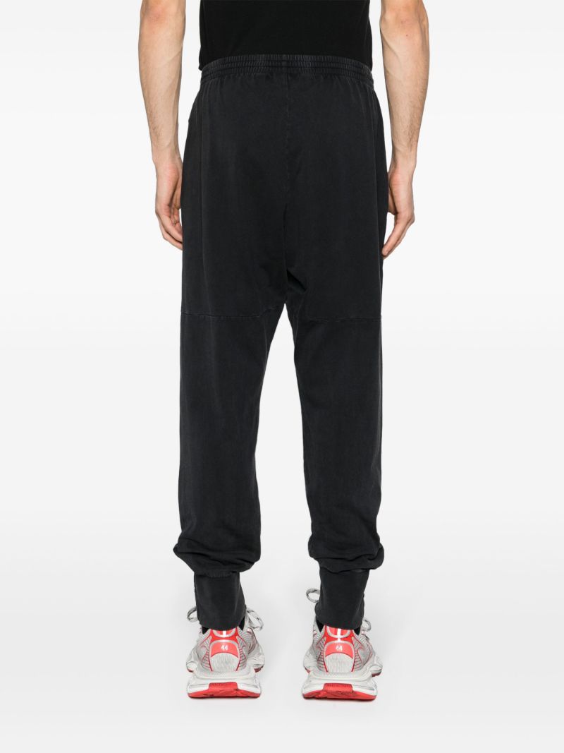 Black Cotton Track Pants