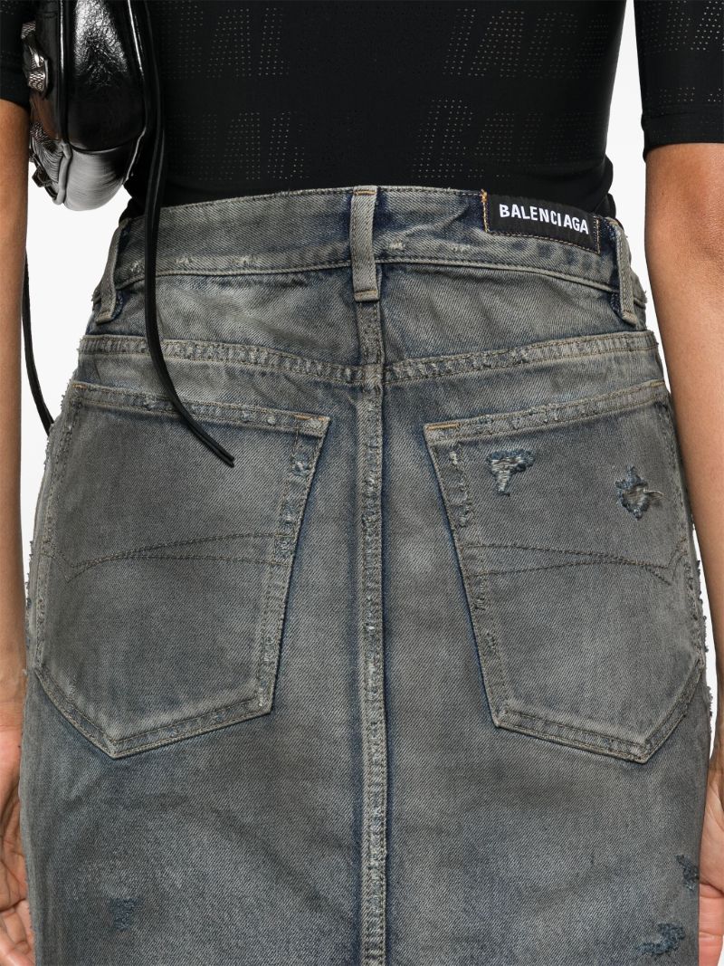 Blue Maxi Denim Skirt