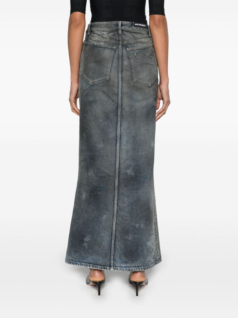 Blue Maxi Denim Skirt