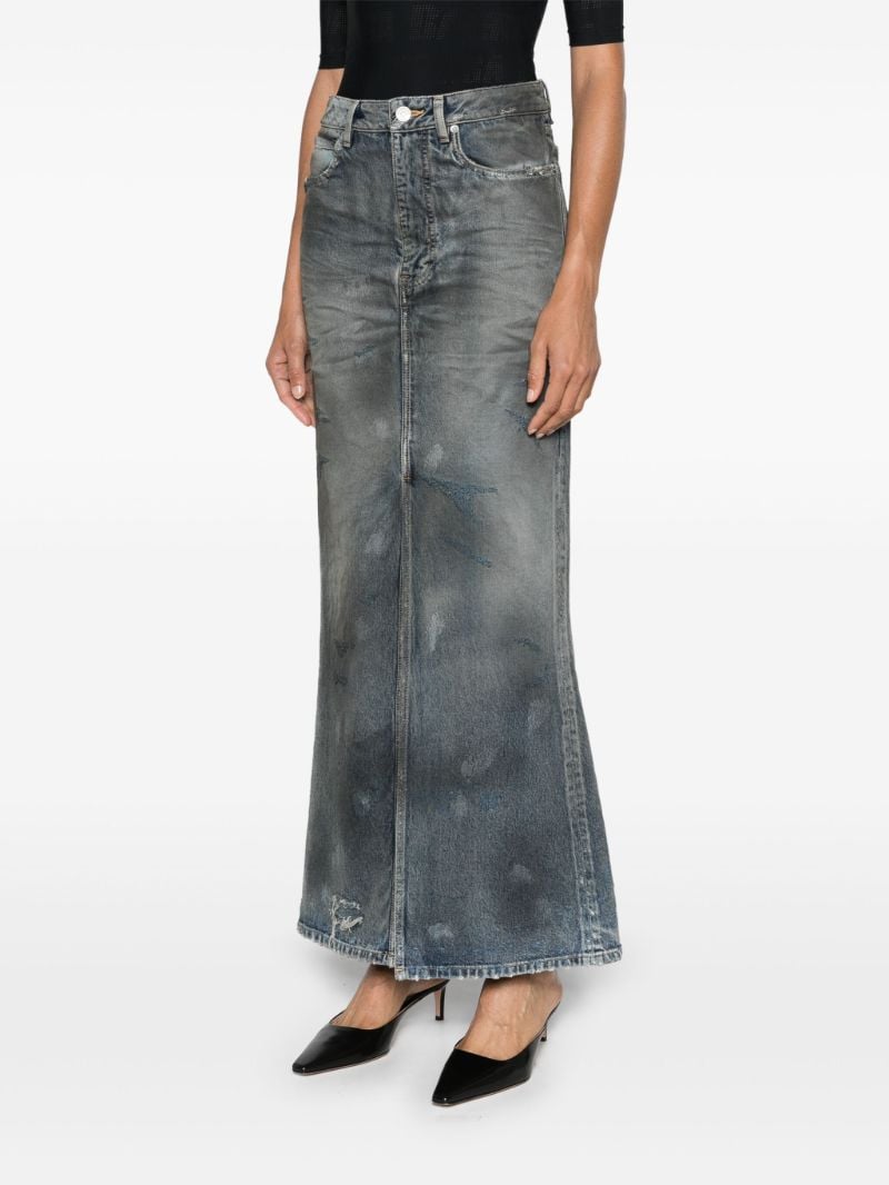 Blue Maxi Denim Skirt