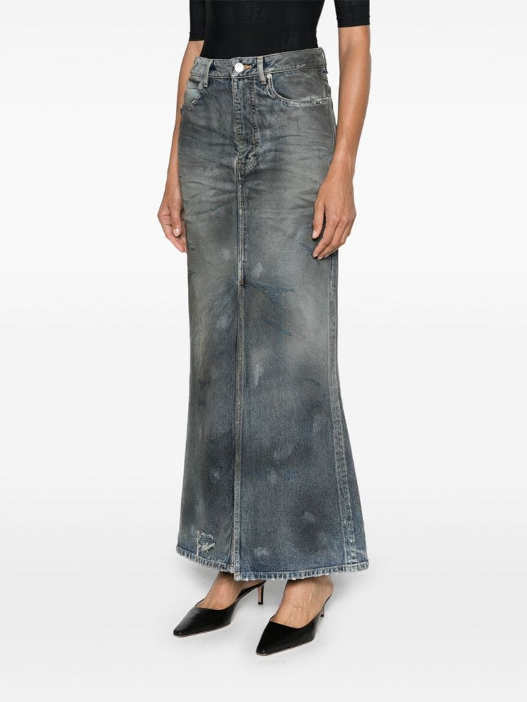 Blue Maxi Denim Skirt
