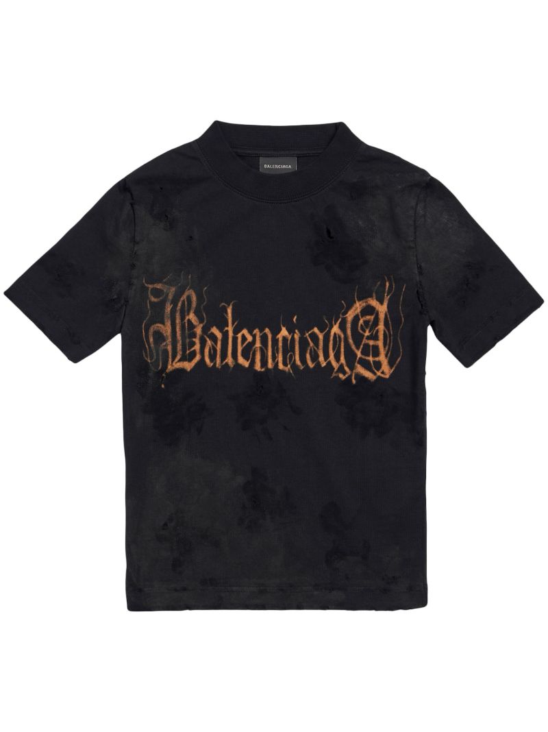 Black Heavy Metal Cotton T-shirt