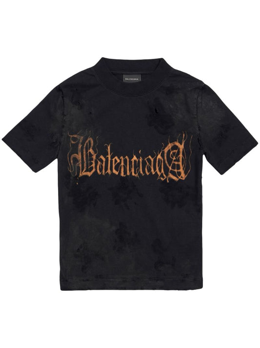 Black Heavy Metal Cotton T-shirt