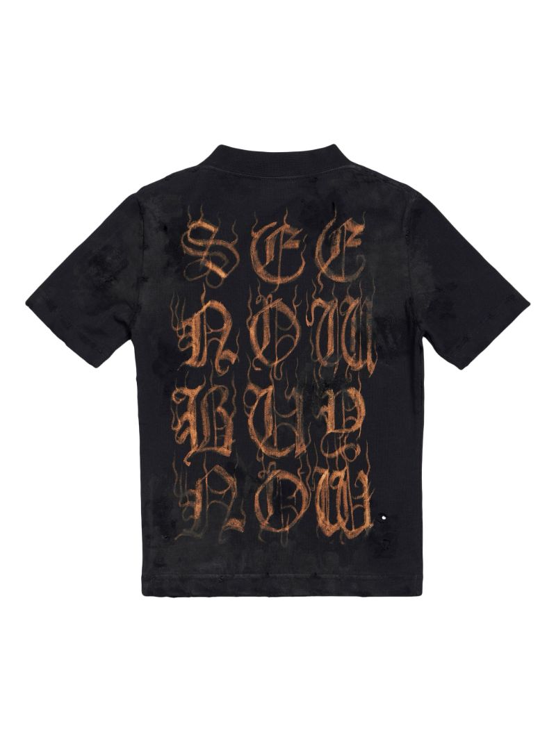 Black Heavy Metal Cotton T-shirt
