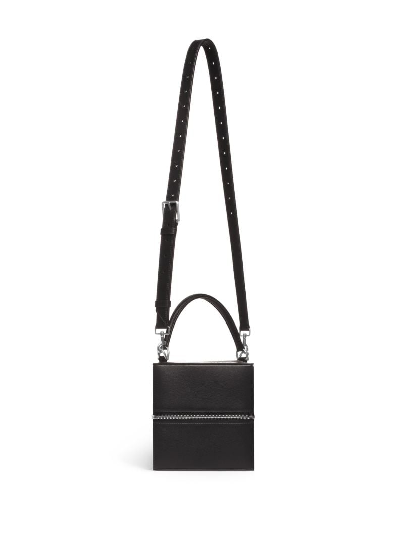 Black 4x4 Small Leather Tote Bag