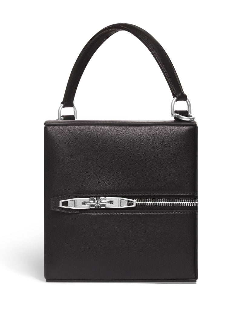 Black 4x4 Small Leather Tote Bag