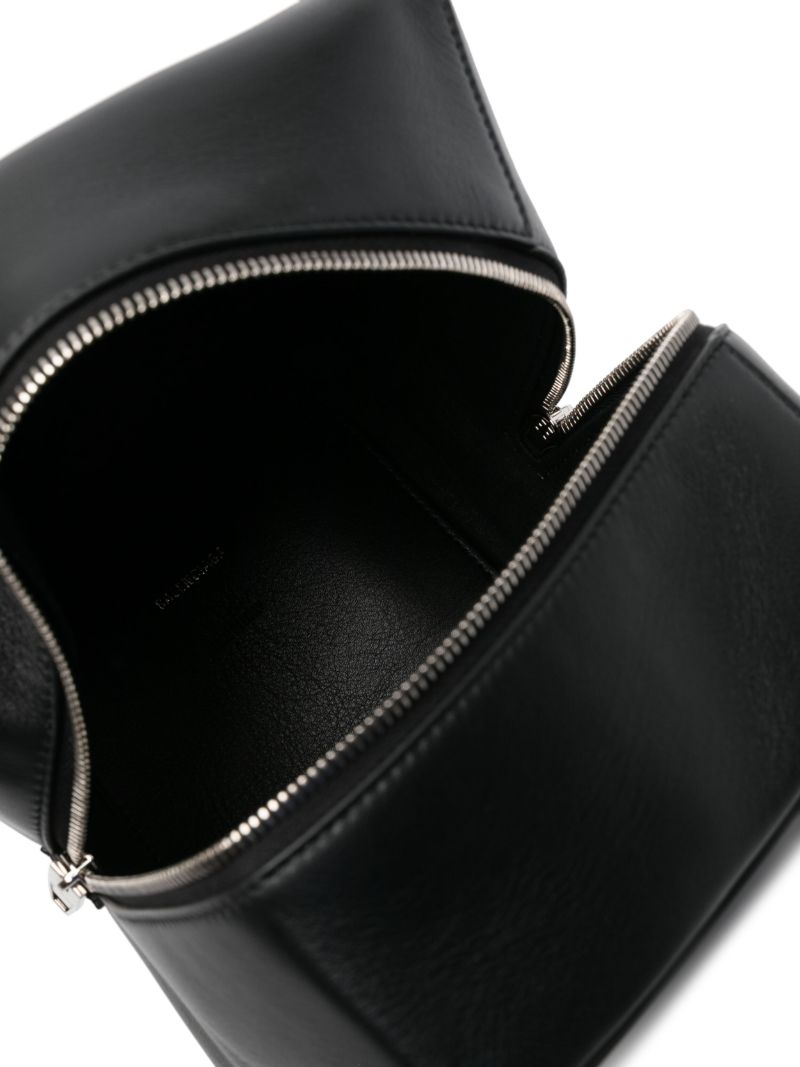 Black 4x4 Small Leather Tote Bag