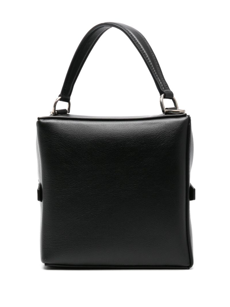Black 4x4 Small Leather Tote Bag