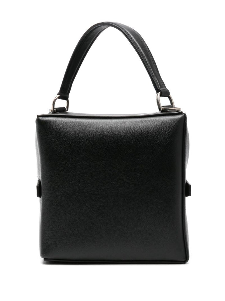 Black 4x4 Small Leather Tote Bag